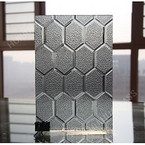 Graues Bienenstock gemustertes Glas