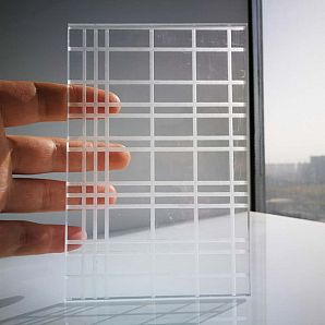 Interlaced-Lines-Frosted-Carved-Glass-For-Wall-Partition