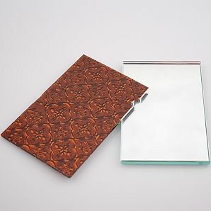 Bernsteinfarbene Flora-Glasspiegel