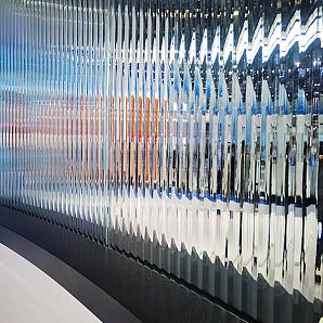 80mm geriffeltes Glas