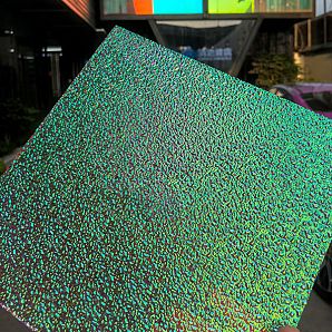 Dichroitisches grünes Glitzermusterglas