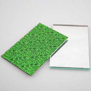 Antike Mode getönte grüne Flora Spiegel